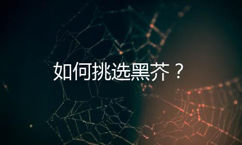 如何挑选黑芥?